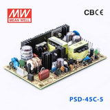 Mean Well PSD-45C-5 DC-DC Converter - 45W - 36~72V in 5V out