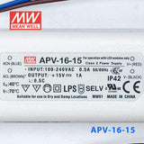 Mean Well APV-16-15 Power Supply 15W 15V 1A - PHOTO 3