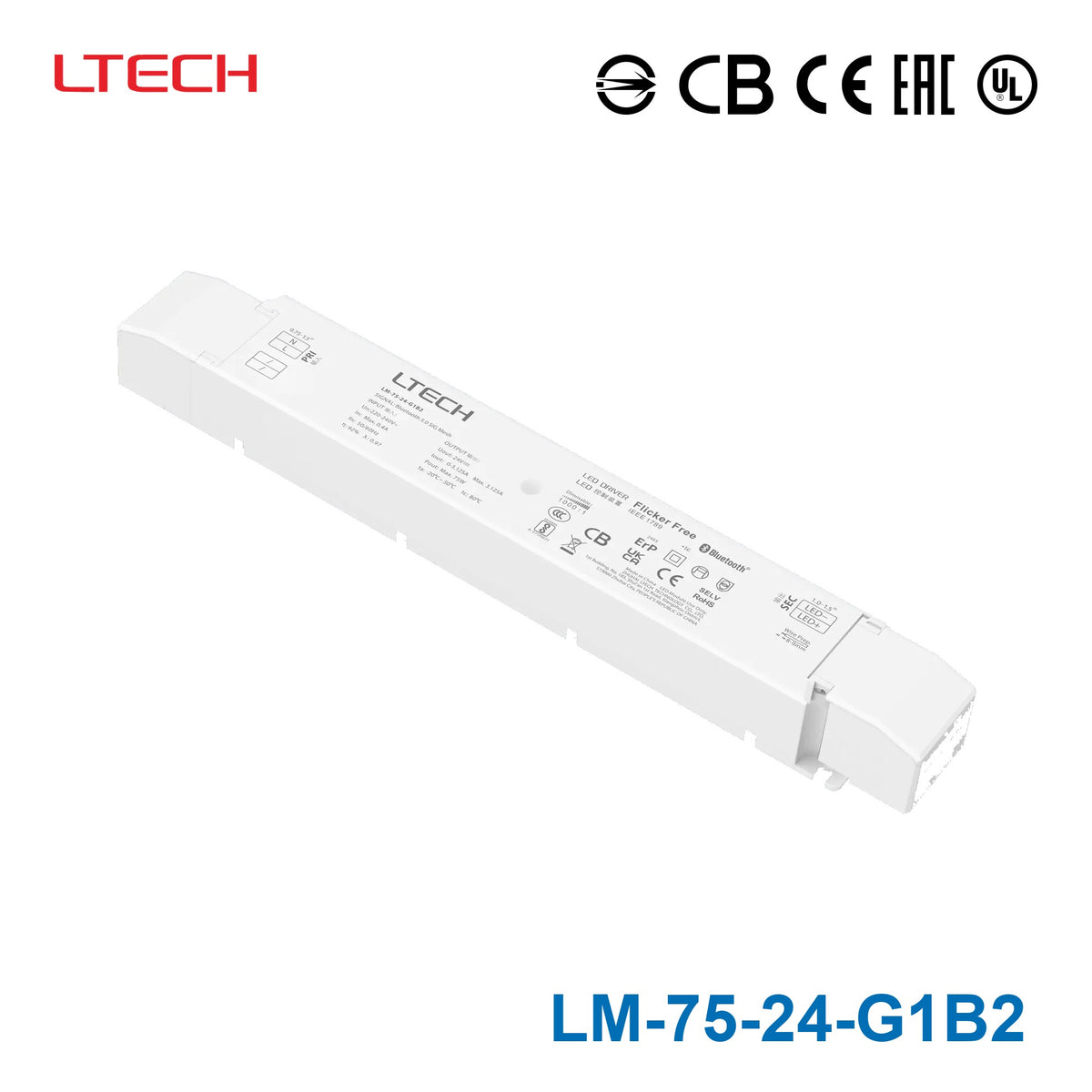Ltech 75W CV Dimmable Driver LM-75-24-G1B2 Tuya 3.125A