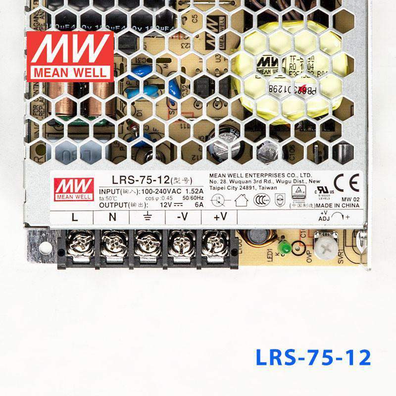 Mean Well LRS-75-12 Power Supply 75W 12V 6A - PHOTO 2