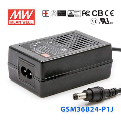 Mean Well GSM36B24-P1J Power Supply 36W 24V 1.5A