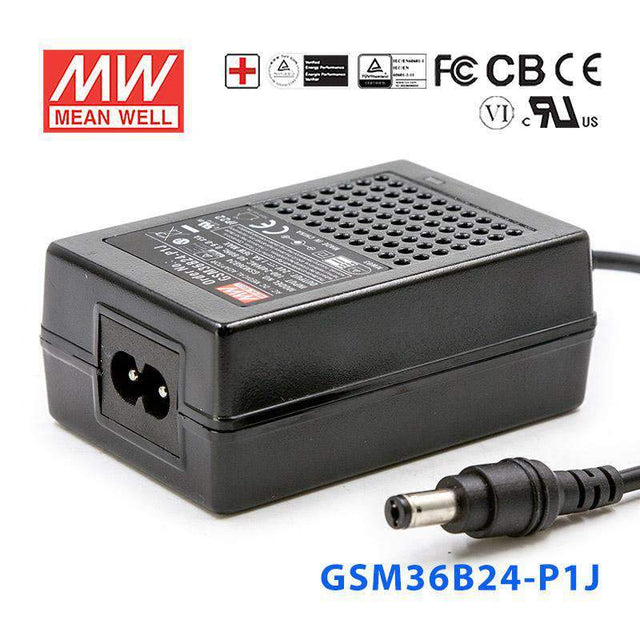 Mean Well GSM36B24-P1J Power Supply 36W 24V 1.5A