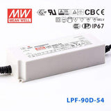 Mean Well LPF-90D-54 Power Supply 90W 54V - Dimmable