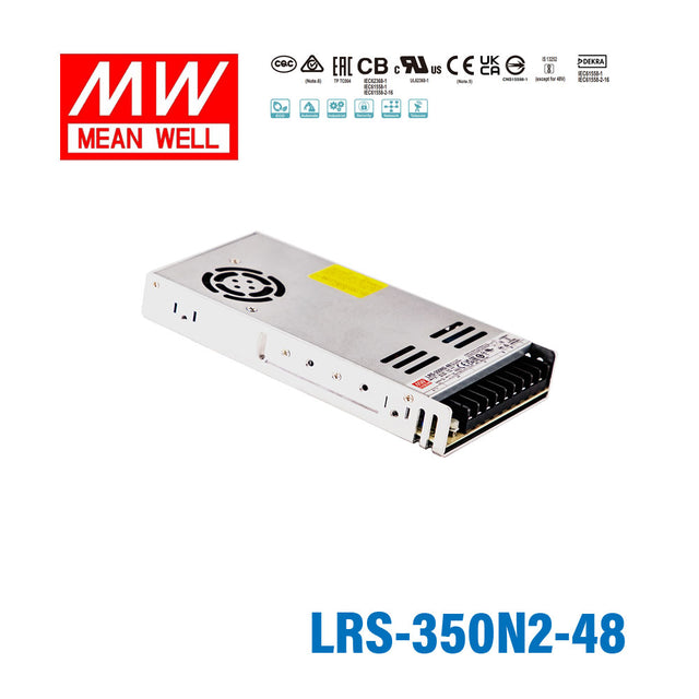 Mean Well LRS-350N2-48 Single Output High Peak Power Supply 350.4W 48V, 2 Times Peak Power 7.3A