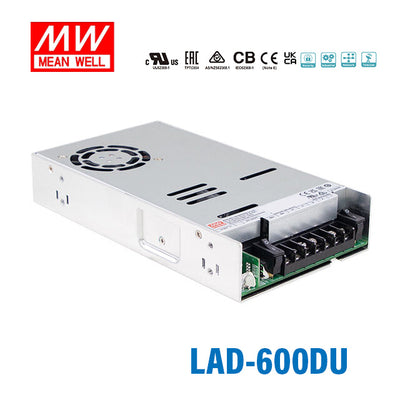 Mean Well LAD-600DU Security/Fire Alarm PSU with Battery Charger/UPS, 600W, 55.2V, UART Signal 7.87A