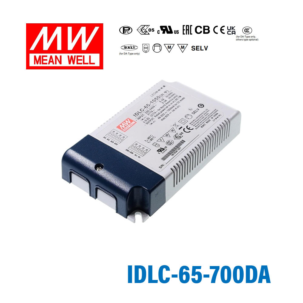 Mean Well IDLC-65-700DA Power Supply 65W 700mA, DALI