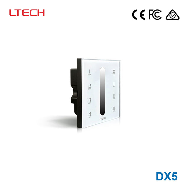 Ltech DX5 Wireless RF/DMX512 Multi-zone Touch Panel - Dimming