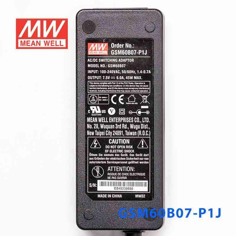 Mean Well GSM60B07-P1J Power Supply 40W 7.5V - PHOTO 2