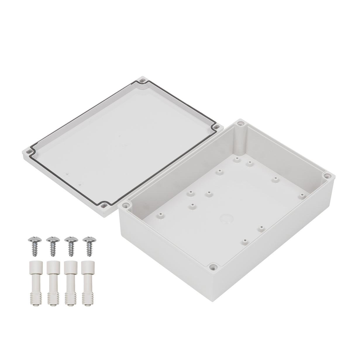 Boxco M-Series 7.09 x 10.04 x 2.95 Inches(180 x 255 x 75mm) Plastic Enclosure, IP67, IK08, ABS, Grey Cover, Screw Type - PHOTO 3