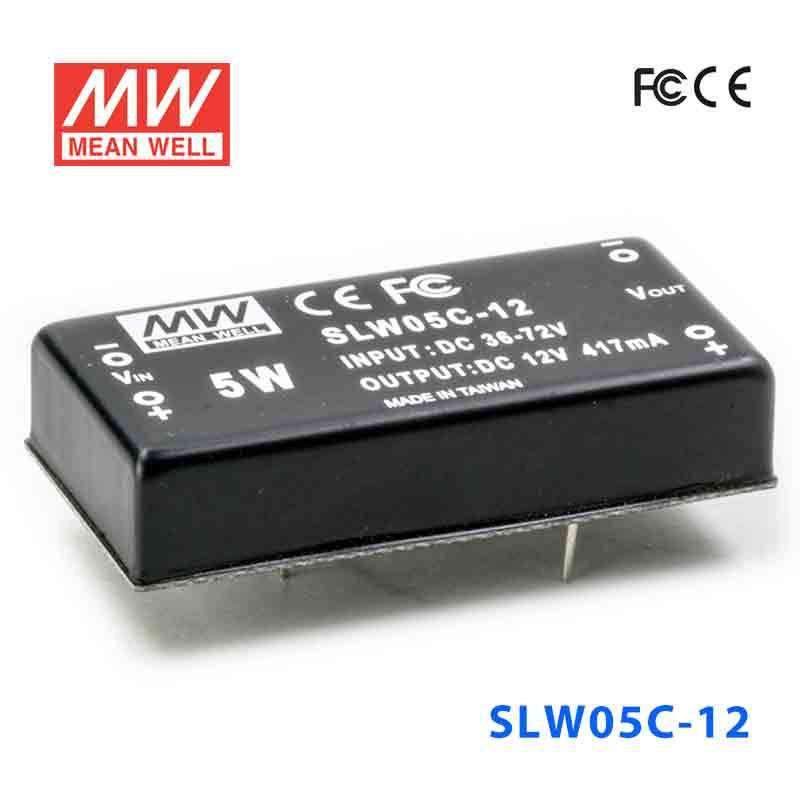 Mean Well SLW05C-12 DC-DC Converter - 5W - 36~72V in 12V out 417mA