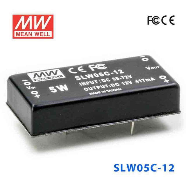 Mean Well SLW05C-12 DC-DC Converter - 5W - 36~72V in 12V out 417mA