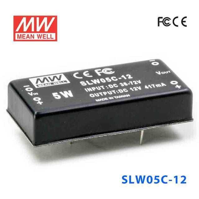 Mean Well SLW05C-12 DC-DC Converter - 5W - 36~72V in 12V out