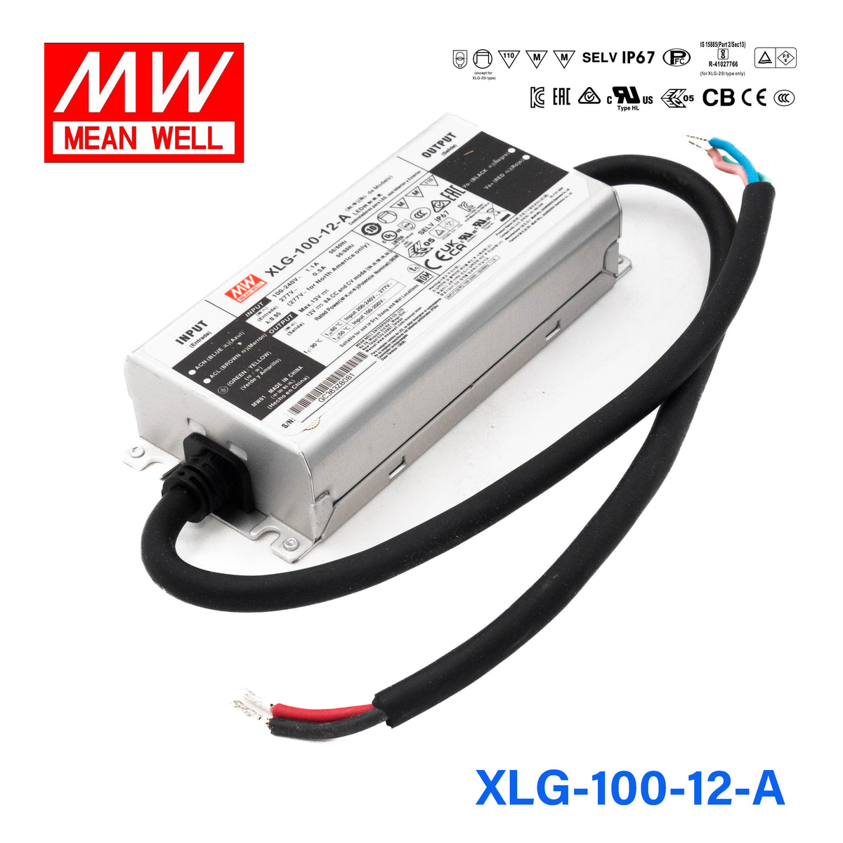 Mean Well XLG-100-12-A Power Supply 100W 12V - Adjustable 8A