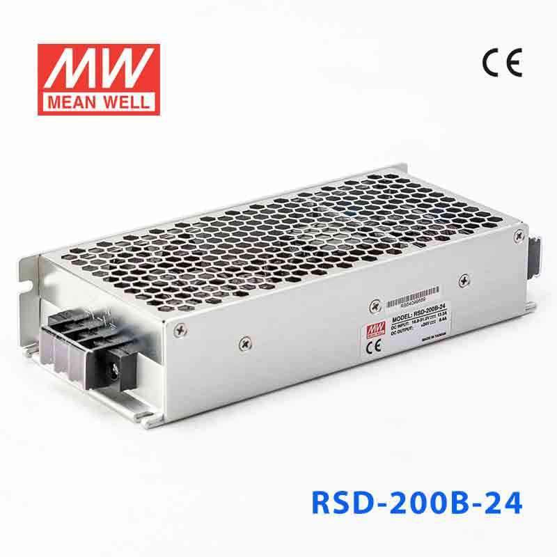 Mean Well RSD-200B-24 DC-DC Converter - 201.6W - 16.8~31.2V in 24V out 8.4A