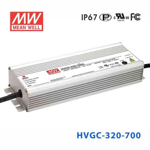 Mean Well HVGC-320-700B Power Supply 320W 700mA - Dimmable