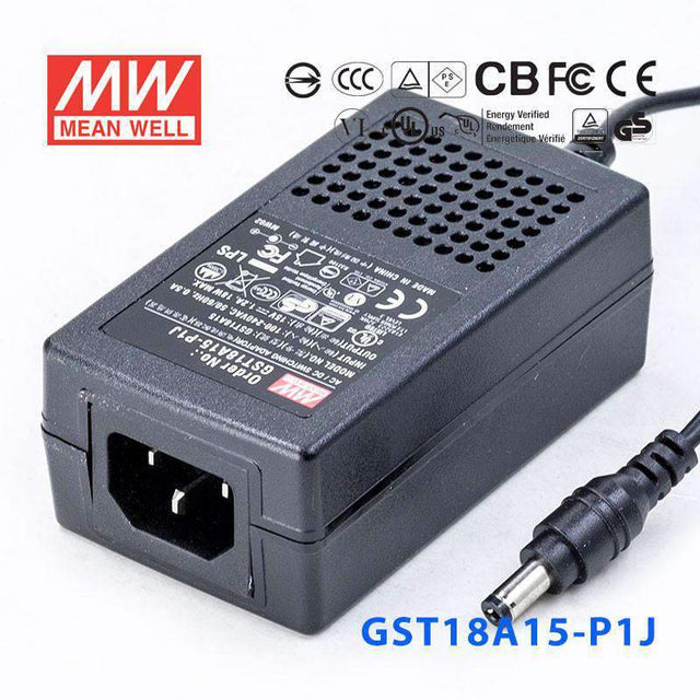 Mean Well GST18A15-P1JPower Supply 18W 15V