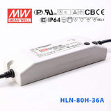Mean Well HLN-80H-36A Power Supply 80W 36V - IP64, Adjustable
