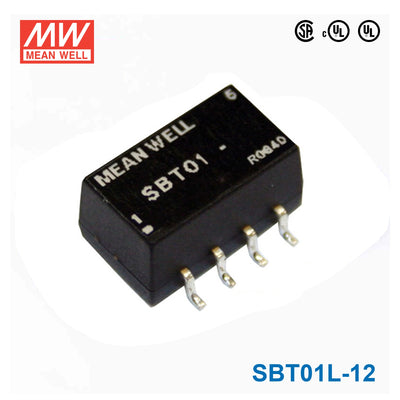 Mean Well SBT01L-12 DC-DC Converter - 1W 5V DC in 12V out