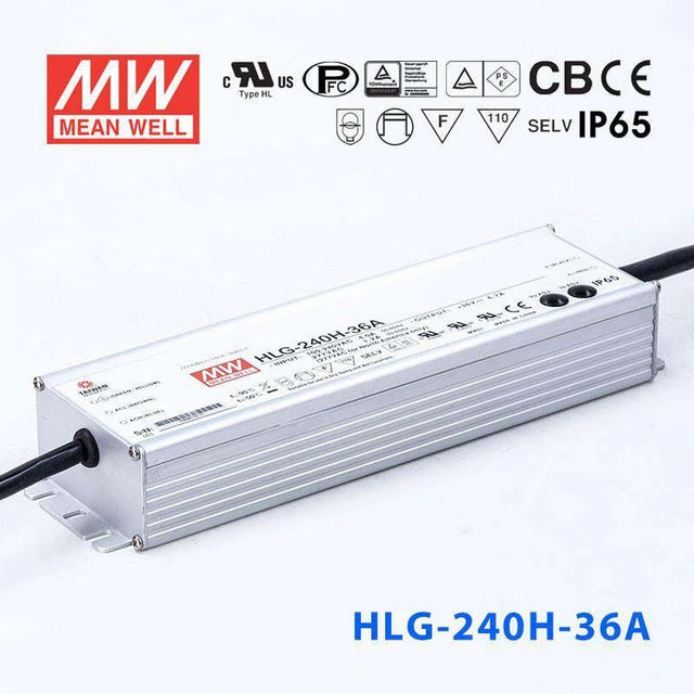 Mean Well HLG-240H-36A Power Supply 240W 36V - Adjustable