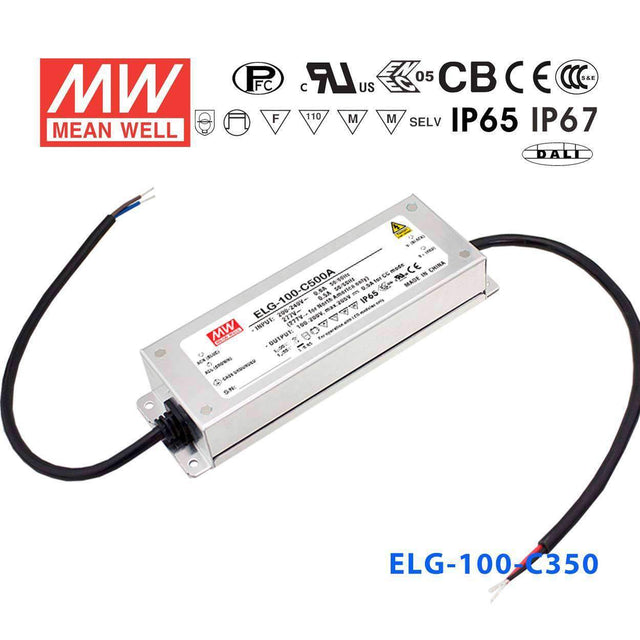 Mean Well ELG-100-C350DA Power Supply 100W 350mA - DALI