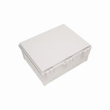 Boxco Q-Series 15.75 x 17.72 x 7.87 Inches(400 x 500 x 200mm) Plastic Enclosure, IP67, IK08, ABS, Grey Cover, Hinge Type with Plate - PHOTO 1