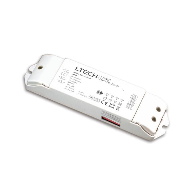 LTECH DMX-36-200-1200-E1A1 36W 200~1200mA CC DMX LED Driver - Selectable Output