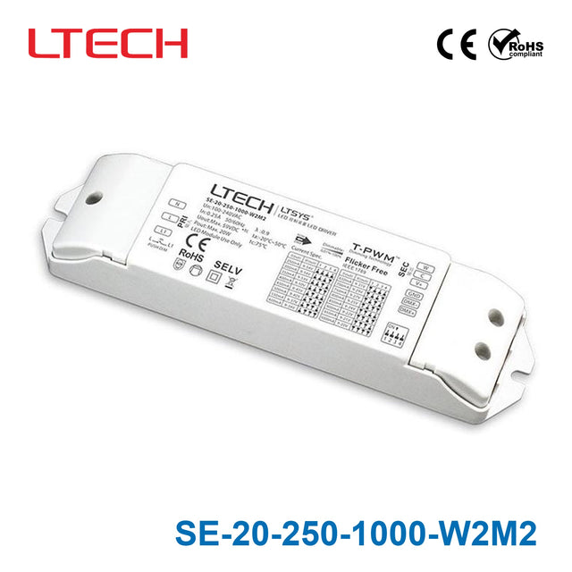 LTECH SE-20-250-1000-W2M2 20W 250mA~1000mA CC DMX512/RDM LED Driver