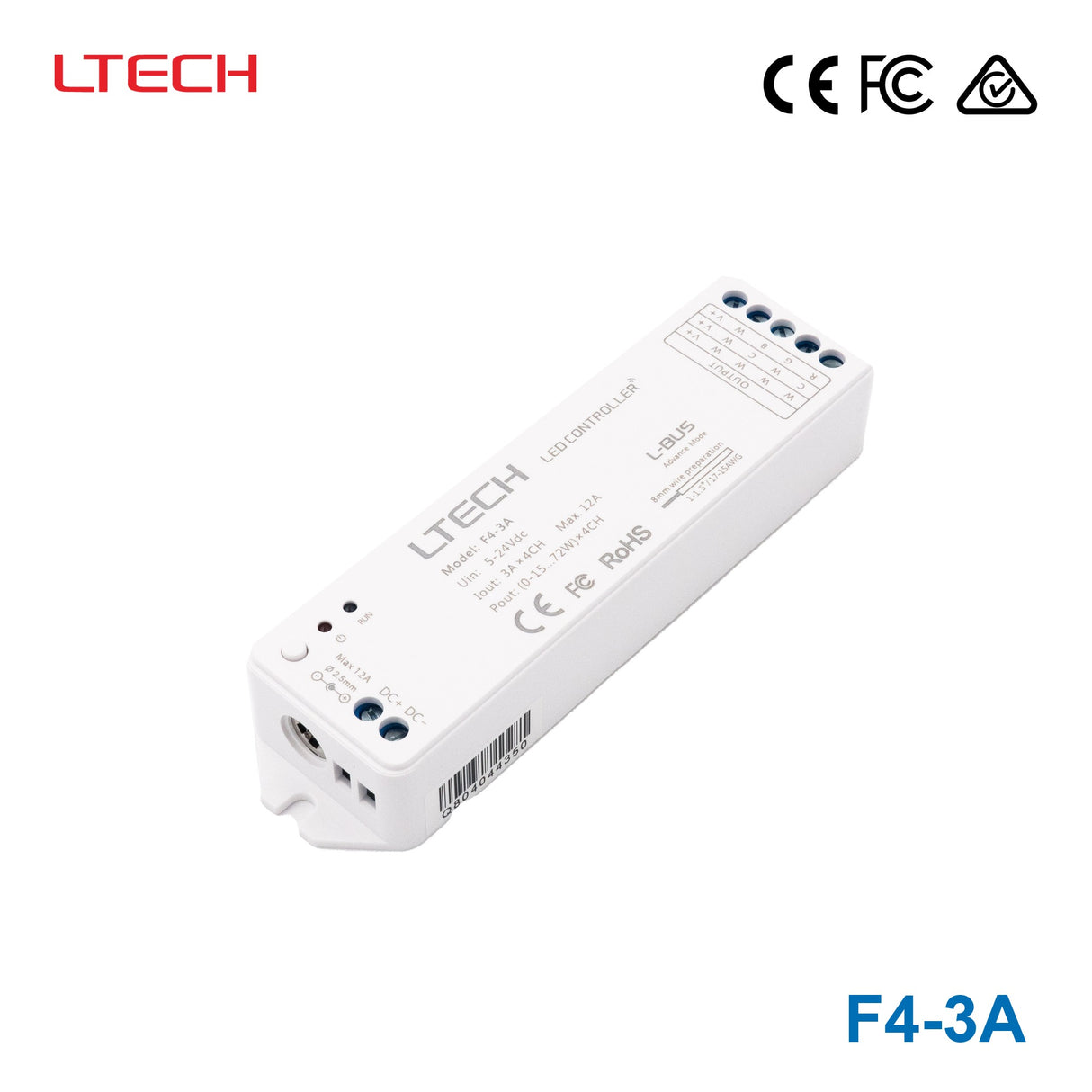 Ltech F4-3A Wireless RF Constant Voltage Controller - 4 Channel