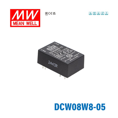 Mean Well DCW08W8-05 DC-DC Converter - 8W 9~75V DC in ±5V out
