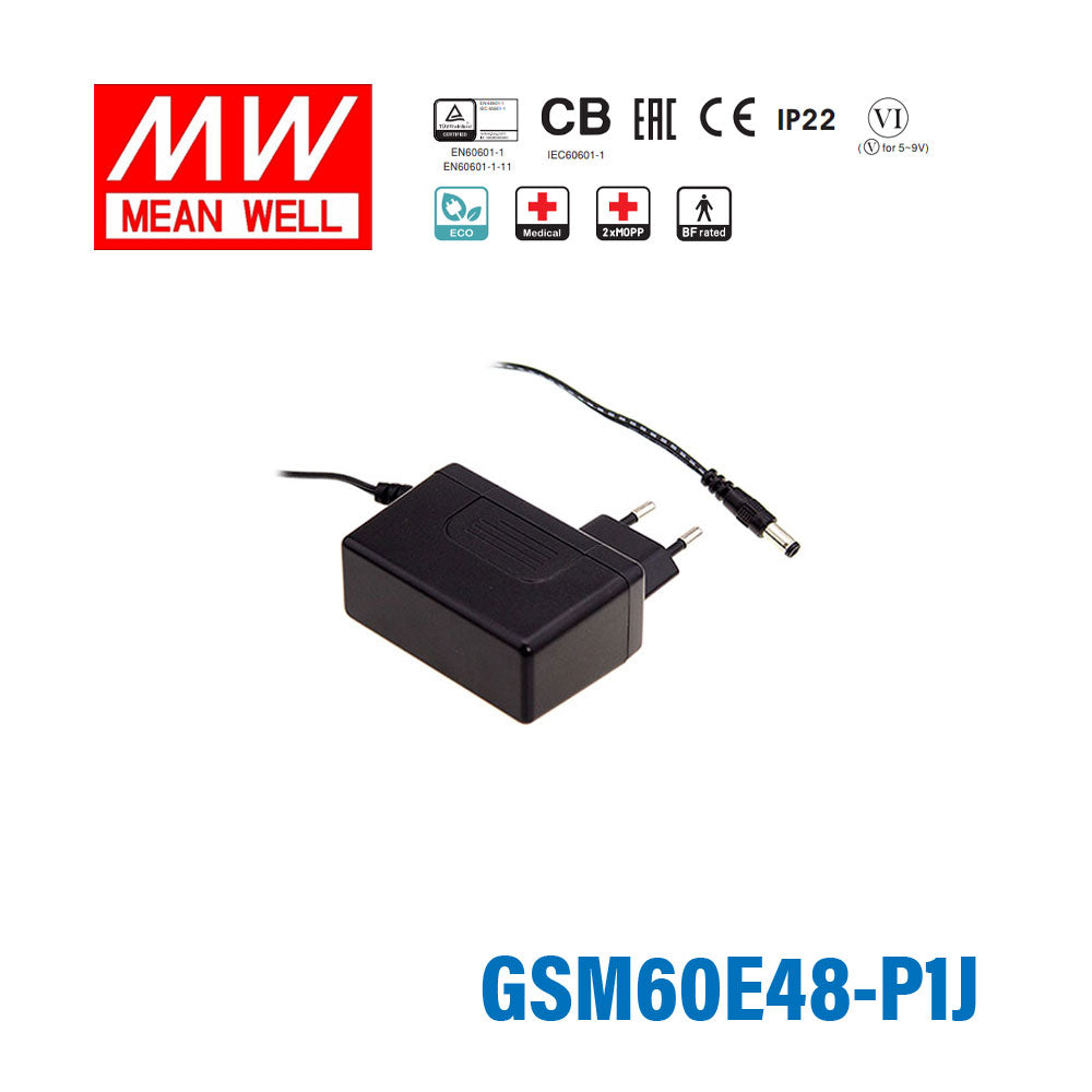 Mean Well GSM60E48-P1J  Power Supply 60W 48V
