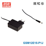 Mean Well GSM12E15-P1J Power Supply 12W 15V