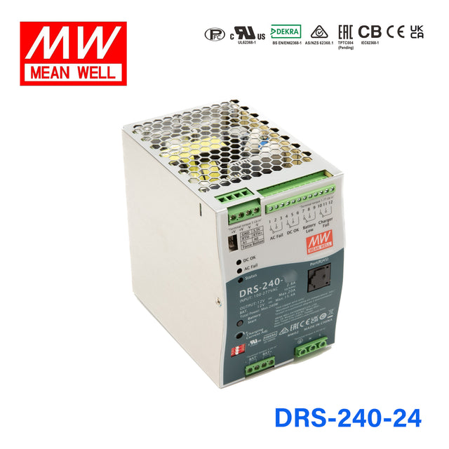 Mean Well DRS-240-24 All-In-One Intelligent Security Power 240W 7.7A