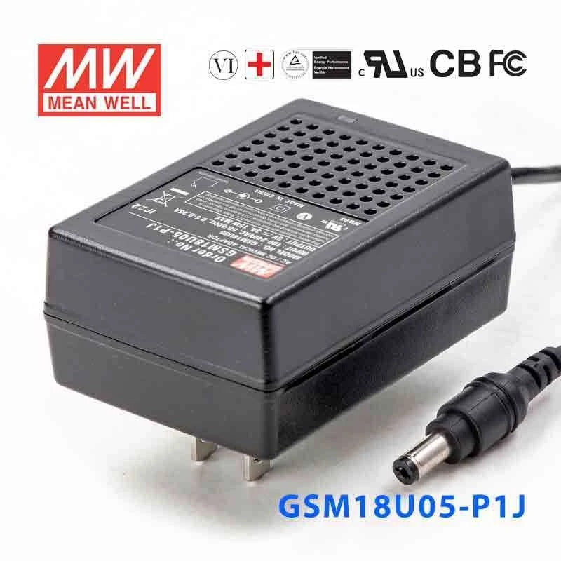 Mean Well GSM12U05-P1J Power Supply 12W 5V