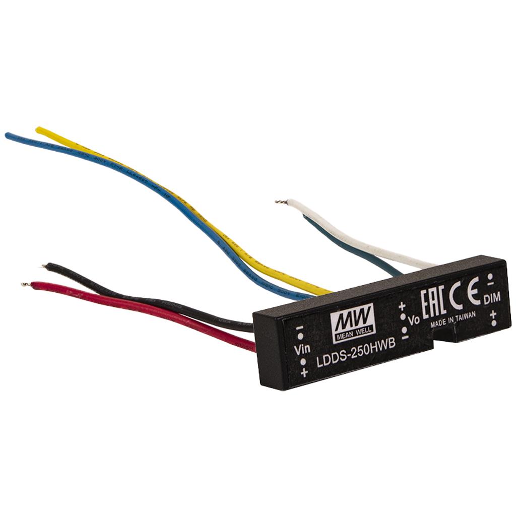Mean Well LDDS-250HW DC/DC LED Driver CC 250mA - Step-down Wire Type