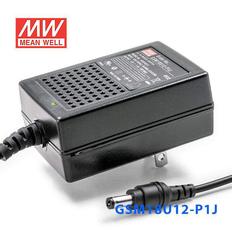 Mean Well GSM18U12-P1J Power Supply 18W 12V - PHOTO 1