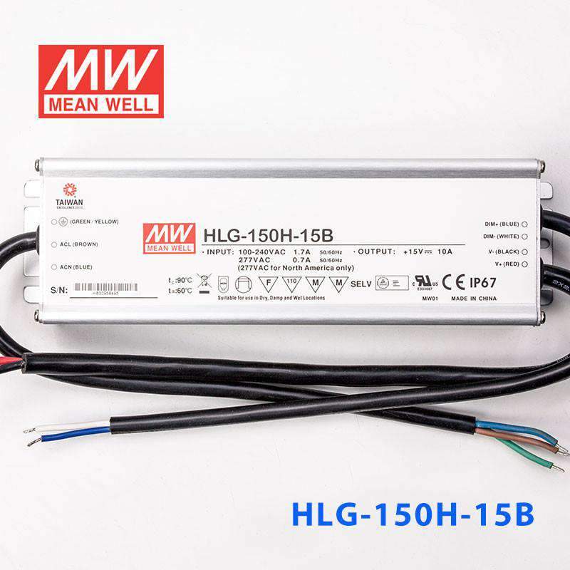 Mean Well HLG-150H-15B Power Supply 150W 15V - Dimmable 10A - PHOTO 2