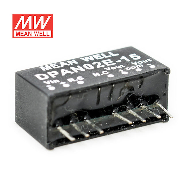 Mean Well DPAN02E-15 DC-DC Converter - 2W - 4.5~9V in ±15V out 67mA