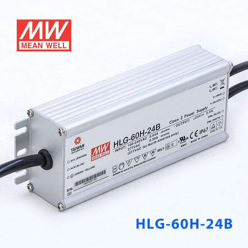 Mean Well HLG-60H-24B Power Supply 60W 24V - Dimmable