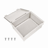 Boxco Q-Series 13.78 x 17.72 x 7.87 Inches(350 x 450 x 200mm) Plastic Enclosure, IP67, IK08, ABS, Grey Cover, Hinge Type with Plate - PHOTO 3