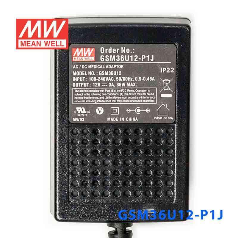 Mean Well GSM36U12-P1J Power Supply 36W 12V 3A - PHOTO 2