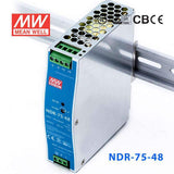 Mean Well NDR-75-48 Single Output Industrial Power Supply 75W 48V 1.6A - DIN Rail
