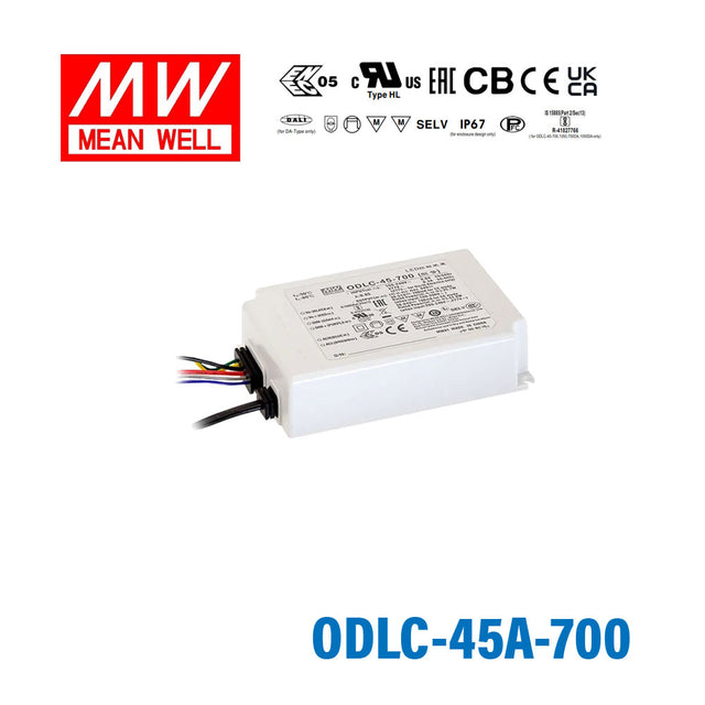 Mean Well ODLC-45A-700 Power Supply 45W 700mA (Auxiliary DC output)