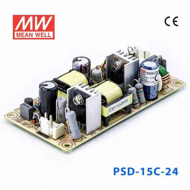 Mean Well PSD-15C-24 DC-DC Converter - 14.4W - 36~72V in 24V out 666mA