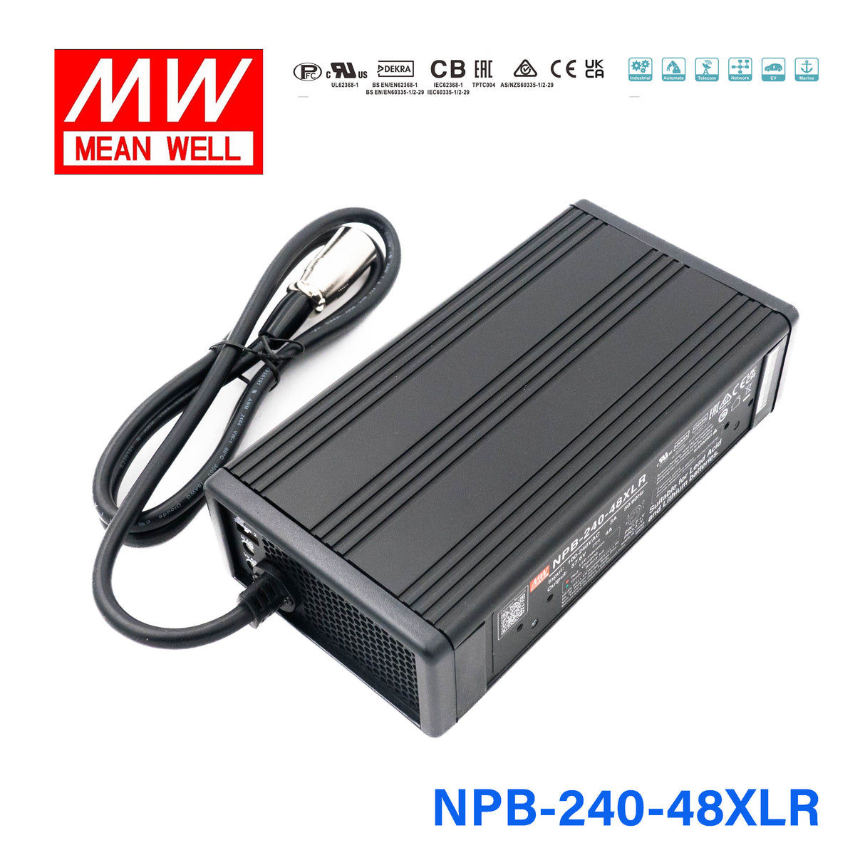 Mean Well NPB-240-48XLR Battery Charger 240W 48V 3 Pin Power Pin