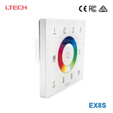 Ltech EX8S Wireless RF/DMX512 Multi-zone Touch Panel - RGBW
