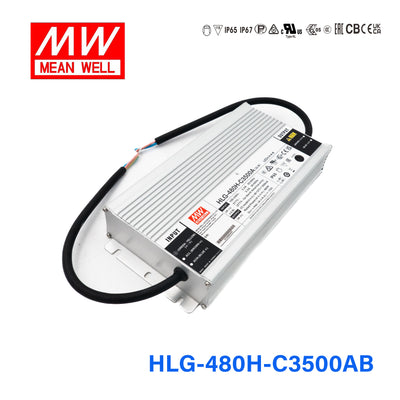 Mean Well HLG-480H-C3500AB Power Supply 480W 3500mA - Adjustable and Dimmable