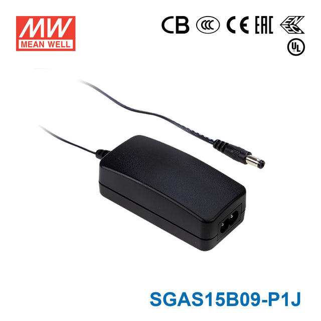 Mean Well SGAS15B09-P1J Power Supply 15W 9V