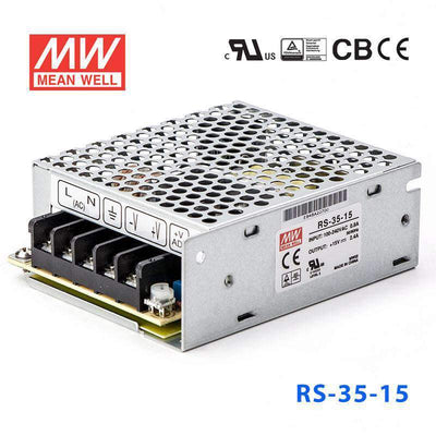 Mean Well RS-35-15 Power Supply 35W 15V 2.4A