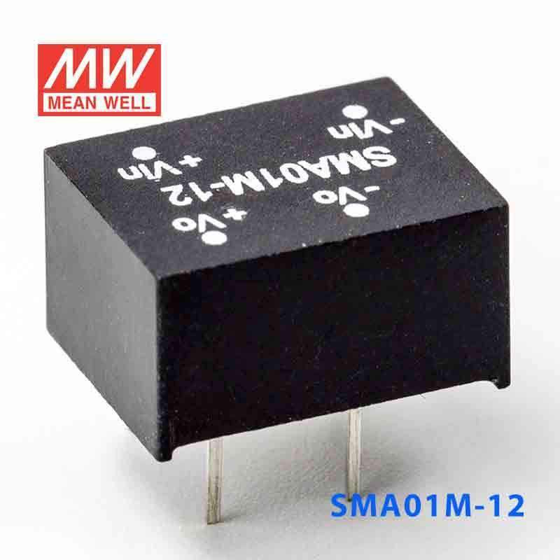 Mean Well SMA01M-12 DC-DC Converter - 1W - 10.8~13.2V in 12V out 84mA - PHOTO 1