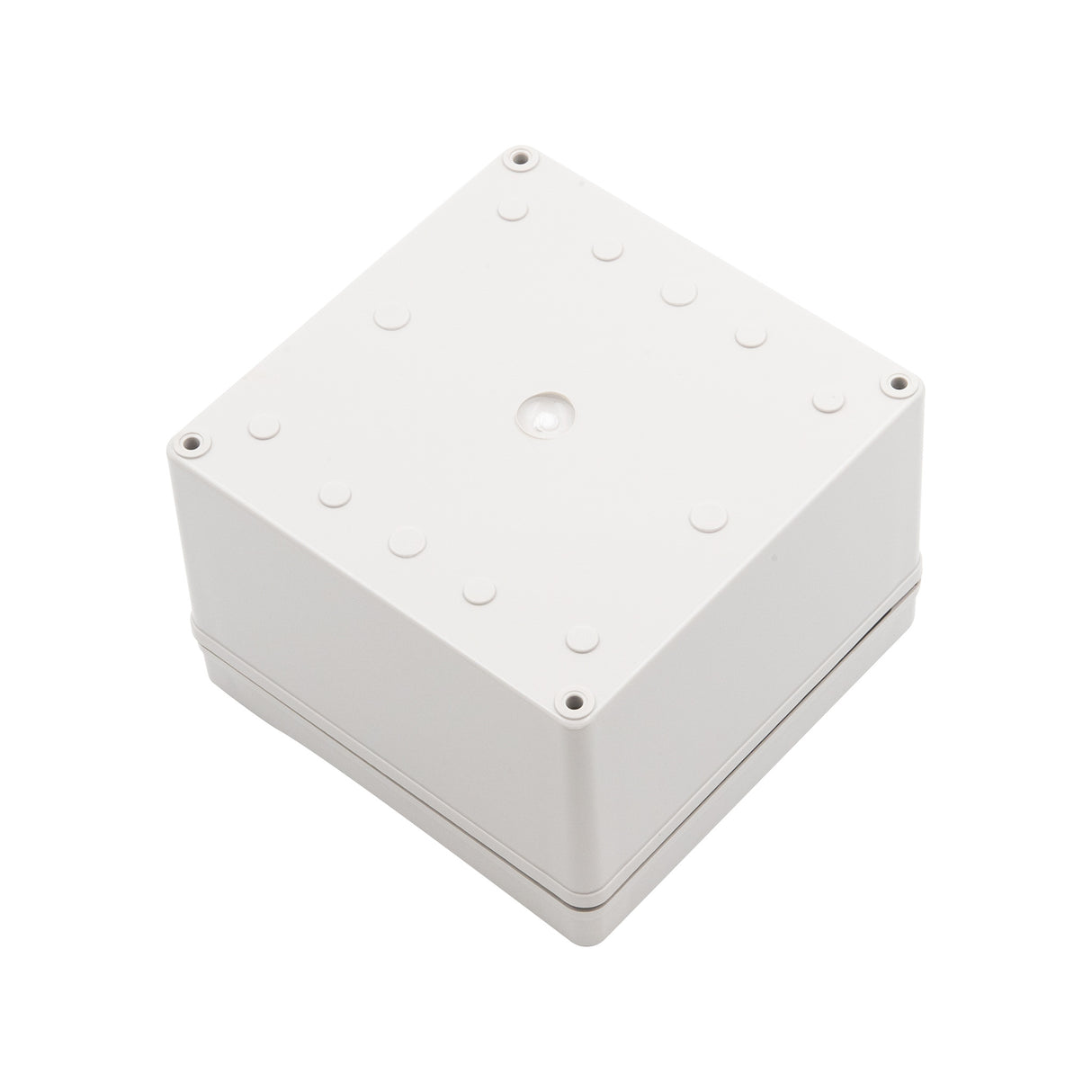 Boxco S-Series 5.91 x 5.91 x 3.94 Inches(150x150x100mm) Plastic Enclosure, IP67, IK08, ABS, Grey Cover, Screw Type - PHOTO 1